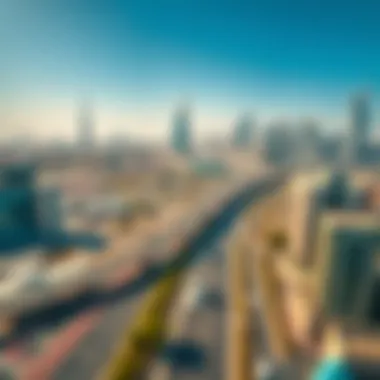 Aerial View of Sheikh Zayed Road Aerial view of Sheikh Zayed Road showcasing the skyline of Dubai