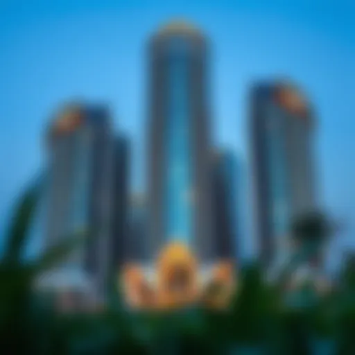 Stunning view of Silver Tower showcasing its architectural design