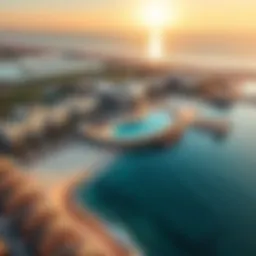 Aerial view of Strand La Mer showcasing its beachfront and surroundings