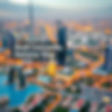 Map highlighting connectivity options in Dubai