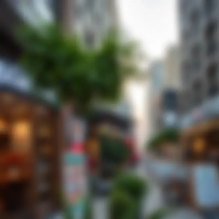 Local amenities including cafes and shops in Al Khail Gate