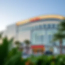 Exterior view of Tasheel Al Quoz Mall showcasing its modern design