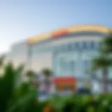 Modern Architectural Design of Tasheel Al Quoz Mall Exterior view of Tasheel Al Quoz Mall showcasing its modern design