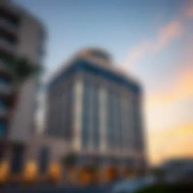 Architectural Elegance of Al Owais Building The stunning facade of the Al Owais Building