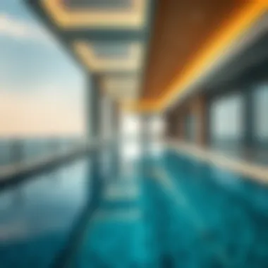 Architectural close-up of the Aura Sky Pool showcasing innovative design