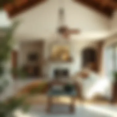 Interior design showcasing rustic charm in a farmhouse