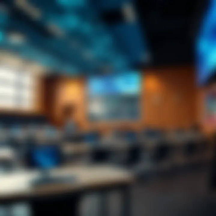 A classroom showcasing modern learning technologies