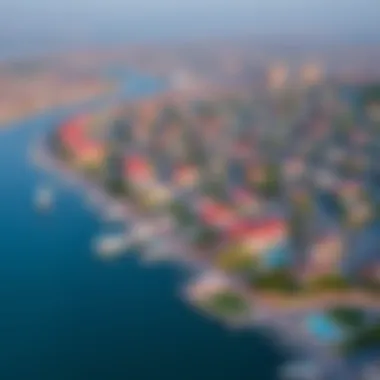 Aerial shot of canal front neighborhoods highlighting real estate opportunities