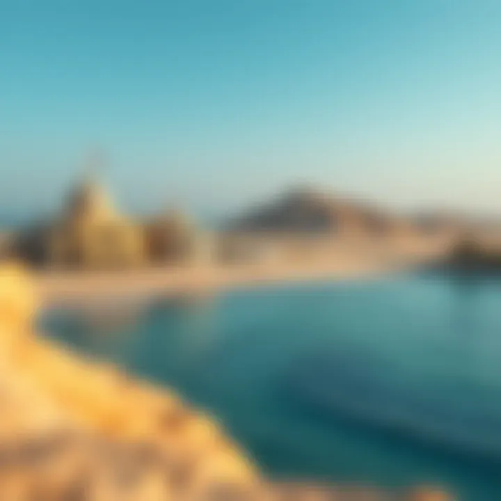 Scenic landscape surrounding Al Qurm Beach