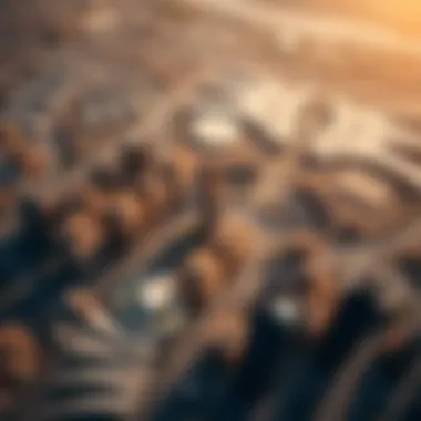 Aerial view of Dubai's urban planning layout