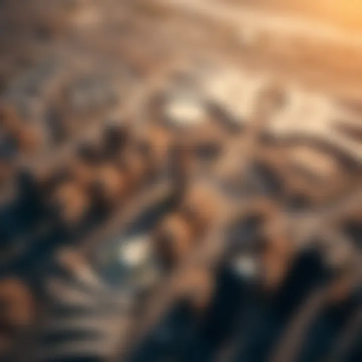 Aerial view of Dubai's urban planning layout