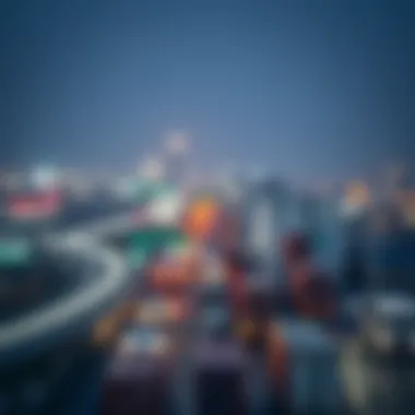 Infrastructure developments in the Dubai Industrial Area highlighting transportation