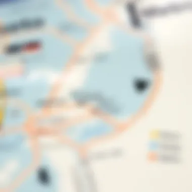 Dubai Metro Route Map Map of the Dubai Metro highlighting major routes and stations