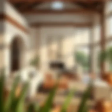 Interior Charm of Modern UAE Farmhouses Interior view of a modern farmhouse blending comfort with rustic charm