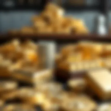 Diverse Types of Gold Available Showcasing various types of gold bars and coins