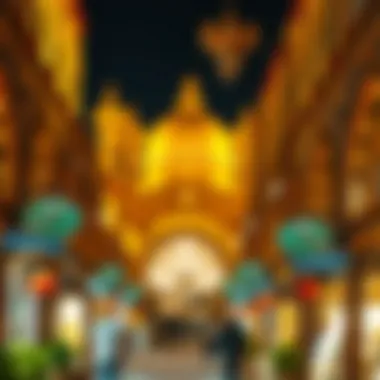 Vibrant Atmosphere of the Gold Souq A vibrant scene capturing the essence of the Gold Souq