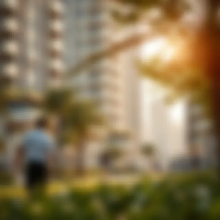 Residents enjoying green space at Park Vista