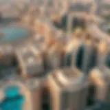 Aerial view of شويفات العين showcasing its unique architectural designs