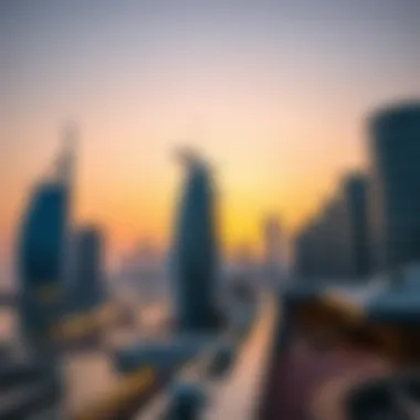 JBR Skyline at Sunset Stunning view of JBR skyline at sunset
