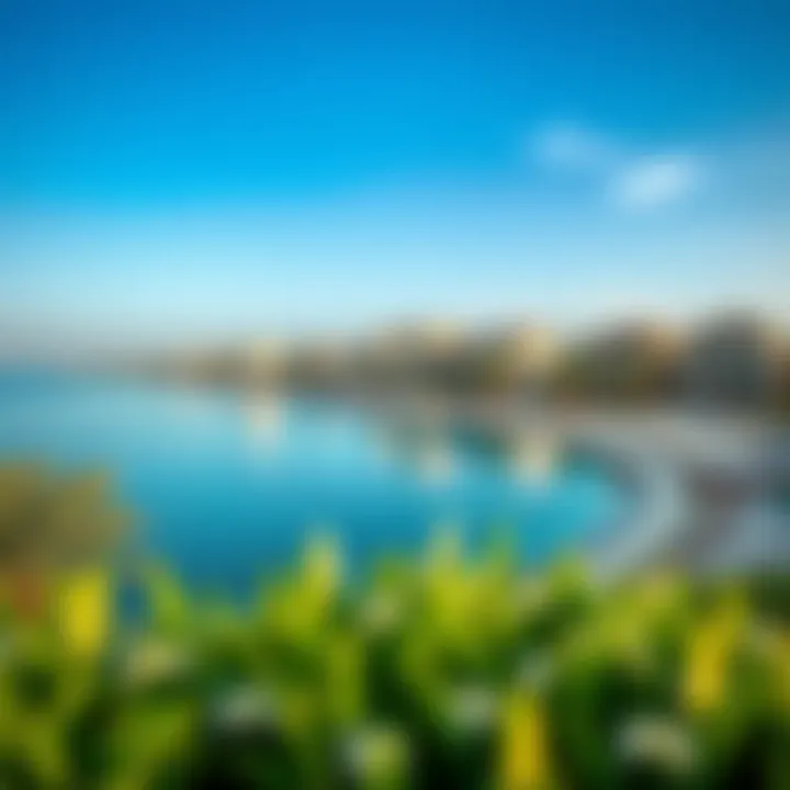 Luxury Villas and Beaches in Jumeirah Panoramic view of the Jumeirah coastline showcasing luxury villas and private beaches