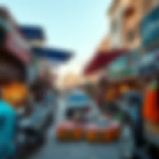 Vibrant market scene in Jabra Al Ain showcasing local vendors