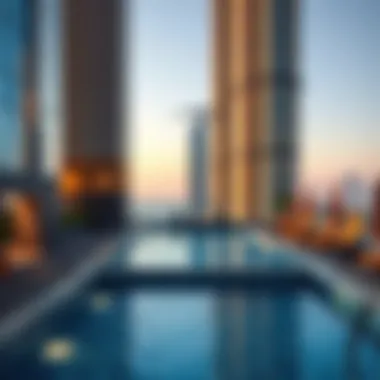 Luxurious Amenities in Musa Tower Luxurious amenities available in Musa Tower including a rooftop pool and gym