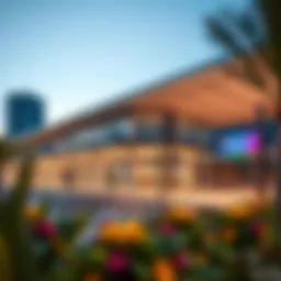 Exterior view of Sports City Metro Station showcasing modern architecture