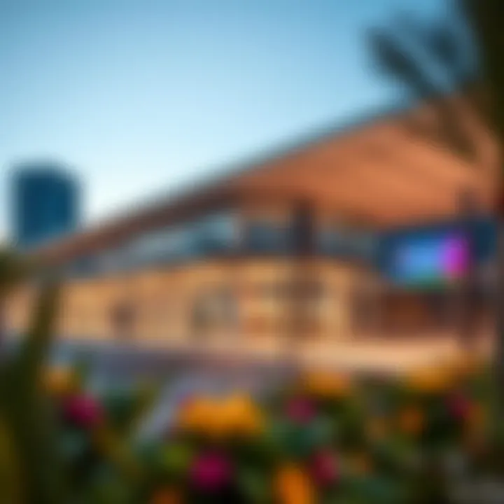 Exterior view of Sports City Metro Station showcasing modern architecture