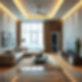 Modern studio flat interior showcasing open living space