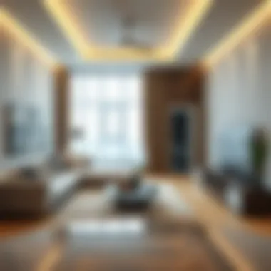 Modern studio flat interior showcasing open living space