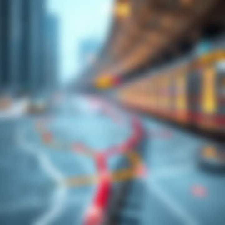 Route Connections of the Union Train Project Map illustrating the routes and connections of the Union Train Project across the UAE.