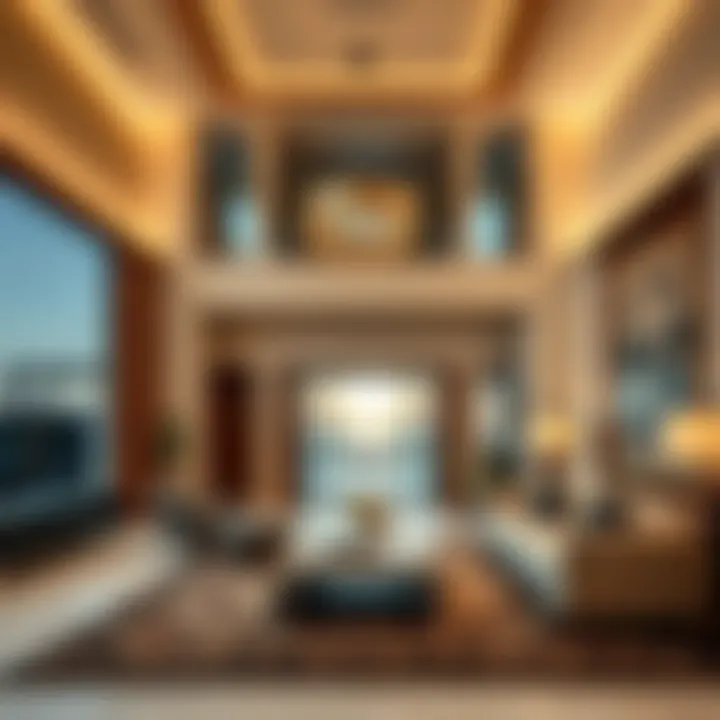 Luxurious interiors of a villa in Dubai