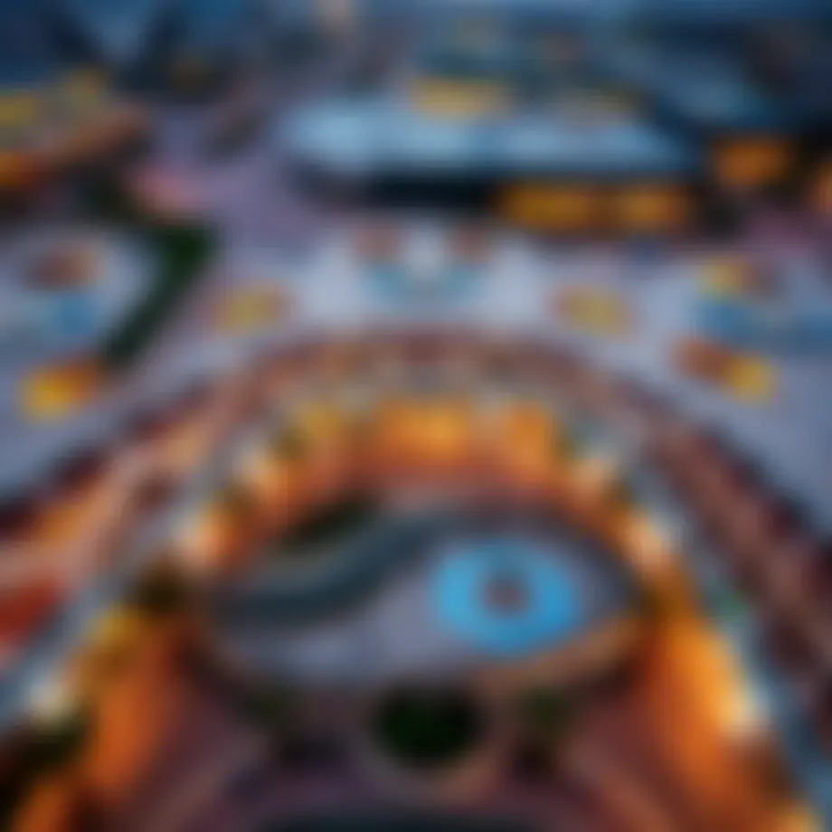 Aerial view of Villanova Community Mall showcasing its architectural design