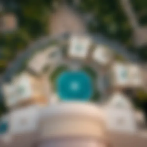 Aerial View of Tilal Al Ghaf: Luxury and Nature Combined Aerial view of Tilal Al Ghaf showcasing its luxurious villas and green spaces