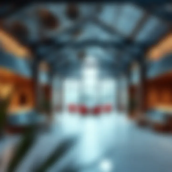 A serene community space within a Damac development promoting upscale living