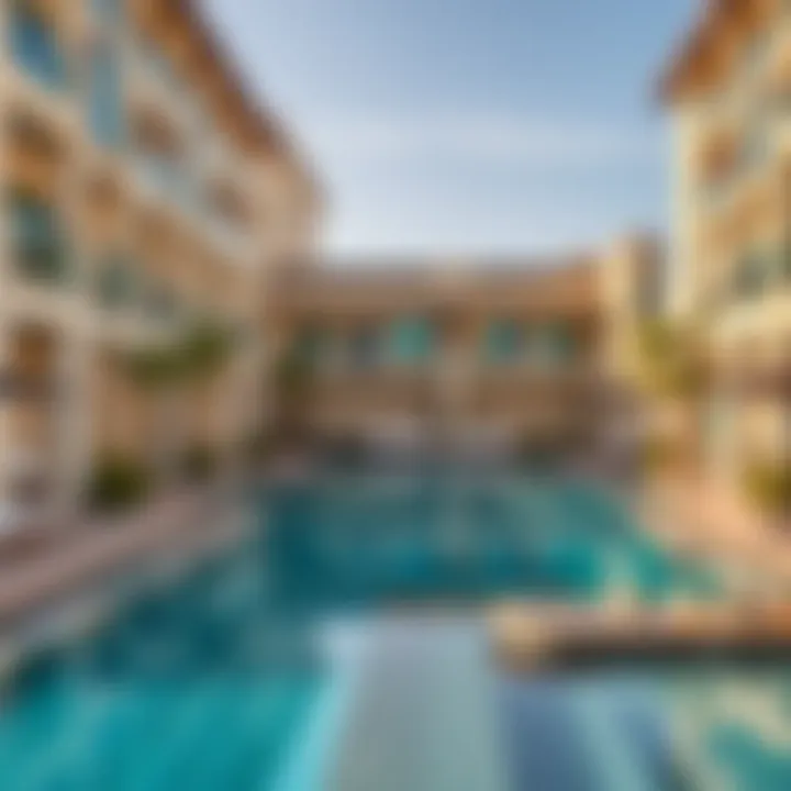 Luxurious swimming pool area in Victory Heights