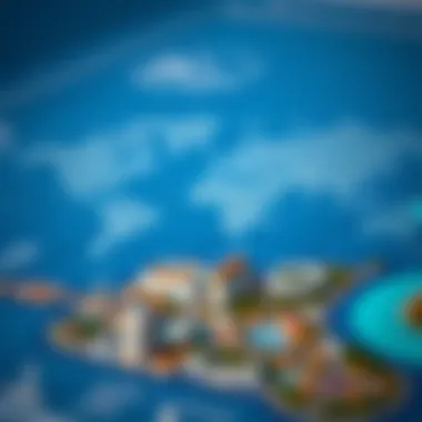 Architectural design blueprint of the World Islands