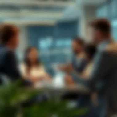 Collaborative Strategies in Facility Management A facility manager discussing strategies with a team