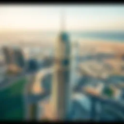 Aerial view showcasing the architectural design of Fahad Tower 2