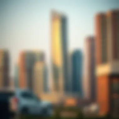 Fahad Tower 2 in Dubai's Urban Setting Fahad Tower 2 surrounded by Dubai's vibrant urban landscape