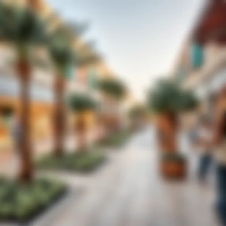 A scenic outdoor space connected to Festival City Mall, enhancing the shopping experience