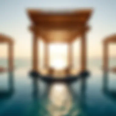 Infinity pool overlooking the Arabian Gulf at Four Seasons
