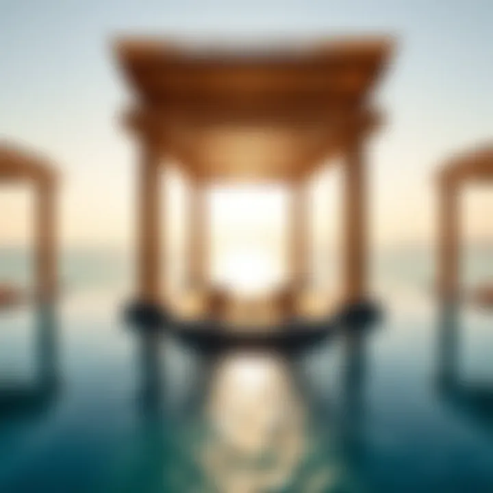 Infinity pool overlooking the Arabian Gulf at Four Seasons