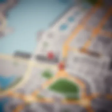 Strategic location map highlighting connectivity of Fox Hills