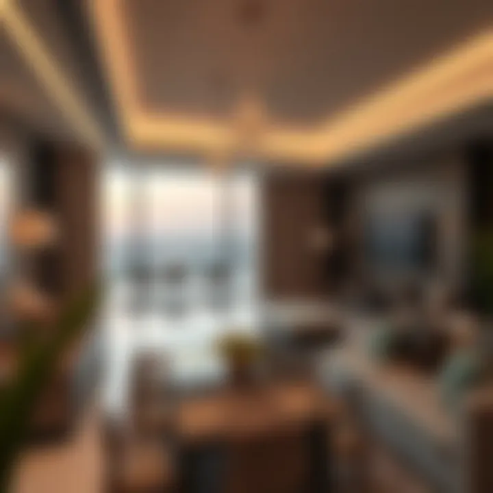 Luxury apartment interiors reflecting contemporary design
