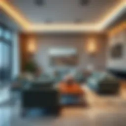 Elegant living room setup showcasing modern furniture