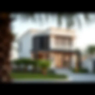 Modern Architectural Design in Gated Community Modern architectural design of a villa in a gated community