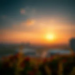 Stunning view of Golf Views community at sunset