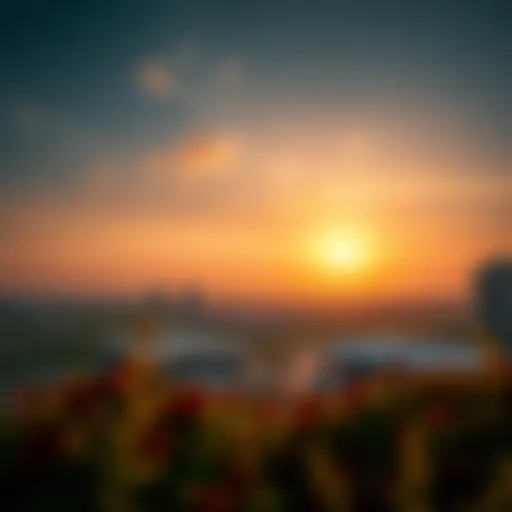 Stunning view of Golf Views community at sunset