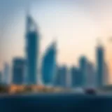 Modern architectural skyline of Dubai